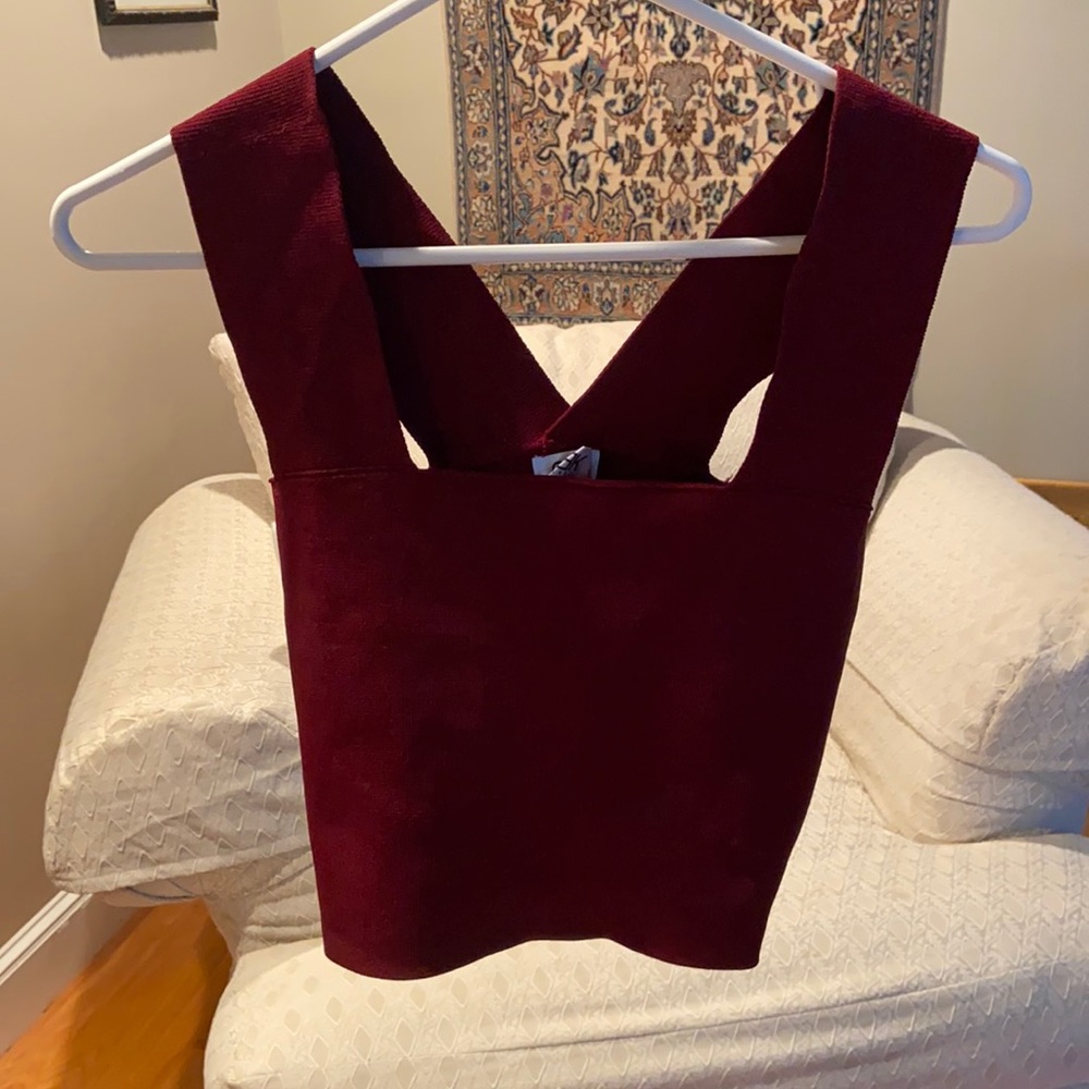 Burgundy bandage top